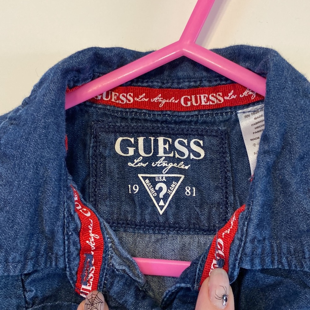 Guess Jean Ruffle Dress - Picture 2 of 6
